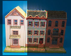 Dollhouse Miniature Row House